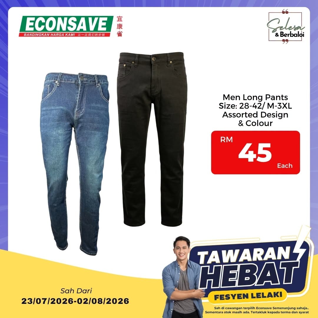Econsave-Malaysia-Mens-Fashion-Promotion-4 23 July–2 August 2026: Econsave Malaysia Men's Fashion Promotion – Affordable Everyday Clothing Deals at Selected Semenanjung Malaysia Stores
