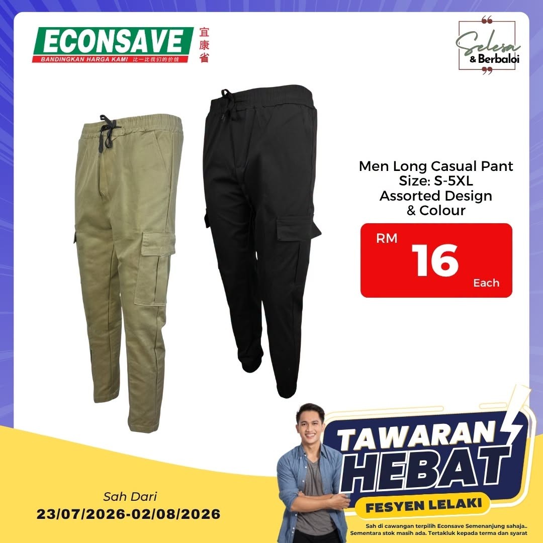 Econsave-Malaysia-Mens-Fashion-Promotion-5 23 July–2 August 2026: Econsave Malaysia Men's Fashion Promotion – Affordable Everyday Clothing Deals at Selected Semenanjung Malaysia Stores