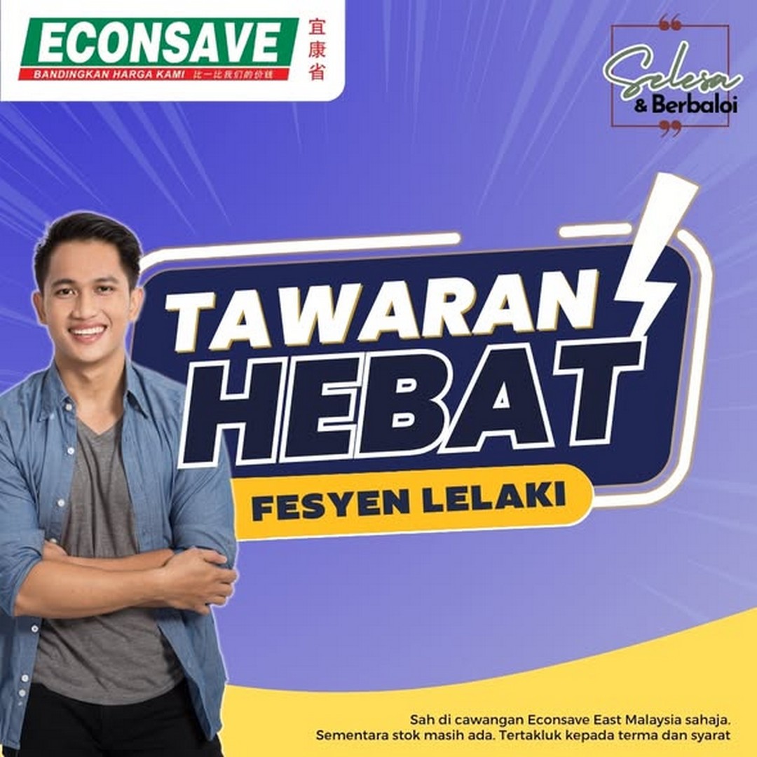 Econsave-Malaysia-Mens-Fashion-Promotion 23 July–2 August 2026: Econsave Malaysia Men's Fashion Promotion – Affordable Everyday Clothing Deals at Selected Semenanjung Malaysia Stores