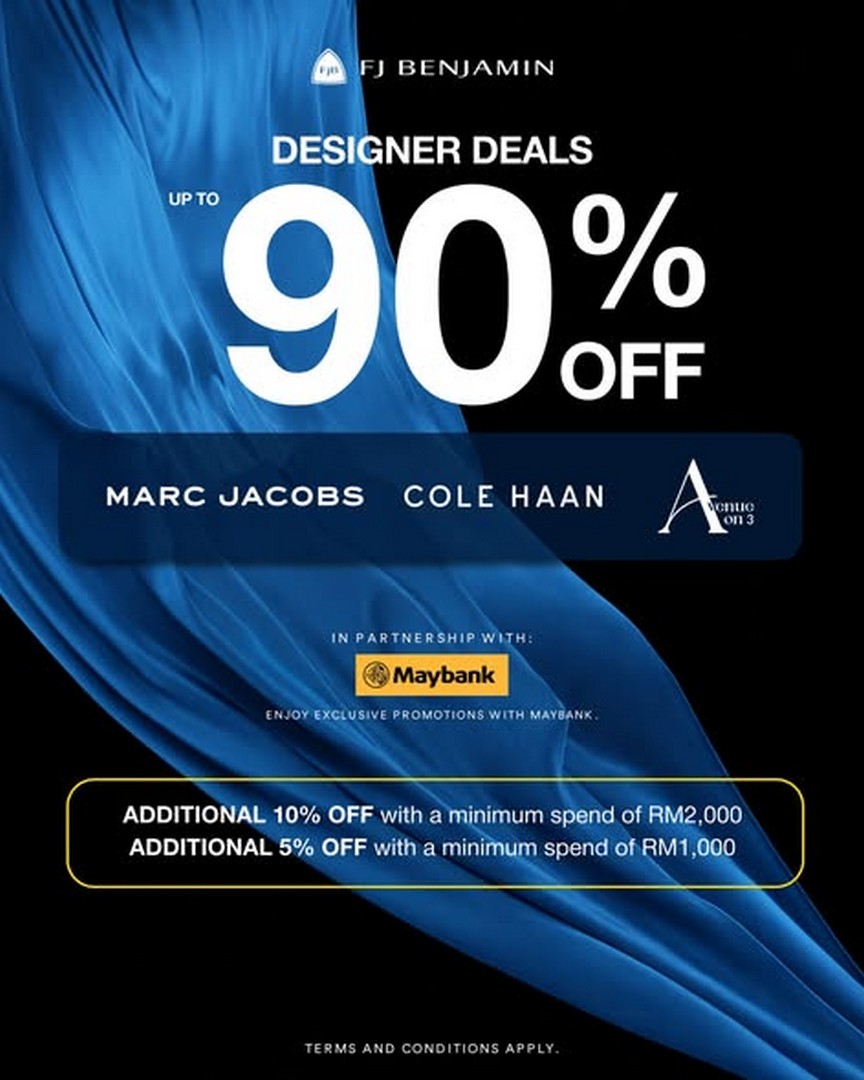 FJ-Benjamin-Malaysia-Designer-Brands-Warehouse-Sale-1 30 July–2 August 2026: FJ Benjamin Malaysia Designer Brands Warehouse Sale – Enjoy Up to 90% OFF Plus Extra Maybank & Atome Savings