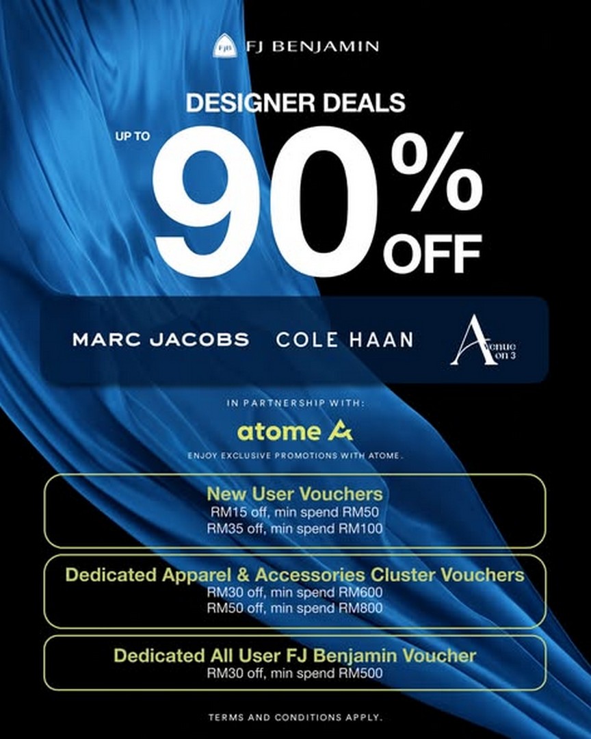 FJ-Benjamin-Malaysia-Designer-Brands-Warehouse-Sale-2 30 July–2 August 2026: FJ Benjamin Malaysia Designer Brands Warehouse Sale – Enjoy Up to 90% OFF Plus Extra Maybank & Atome Savings