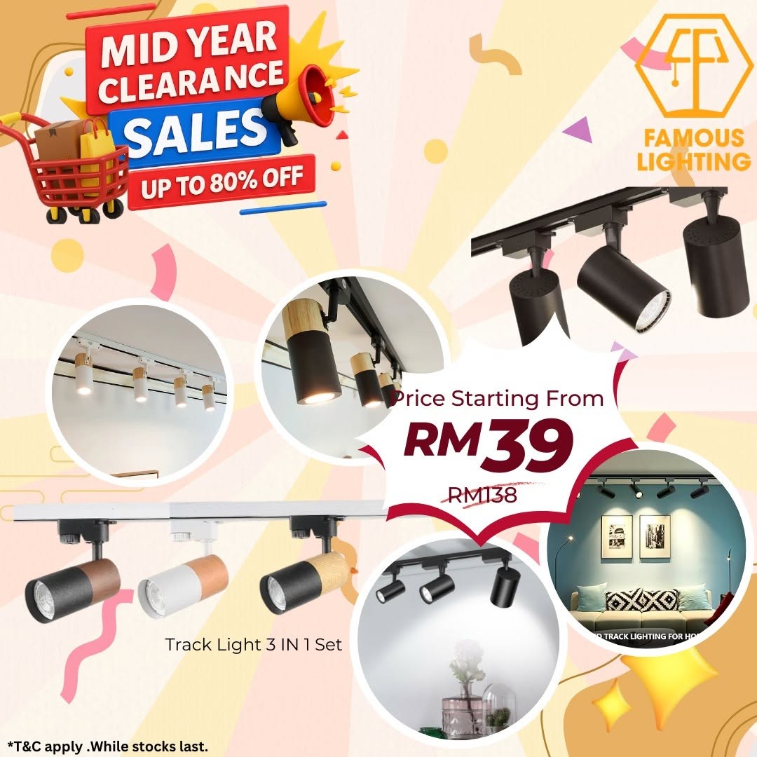 Famous-Lighting-Mid-Year-Clearance-Sale-Up-To-80-Off-11 6 July 2026 onwards: Famous Lighting: Mid Year Clearance Sale Up To 80% Off Premium Home Lighting & Ceiling Fan Deals in Nilai 3