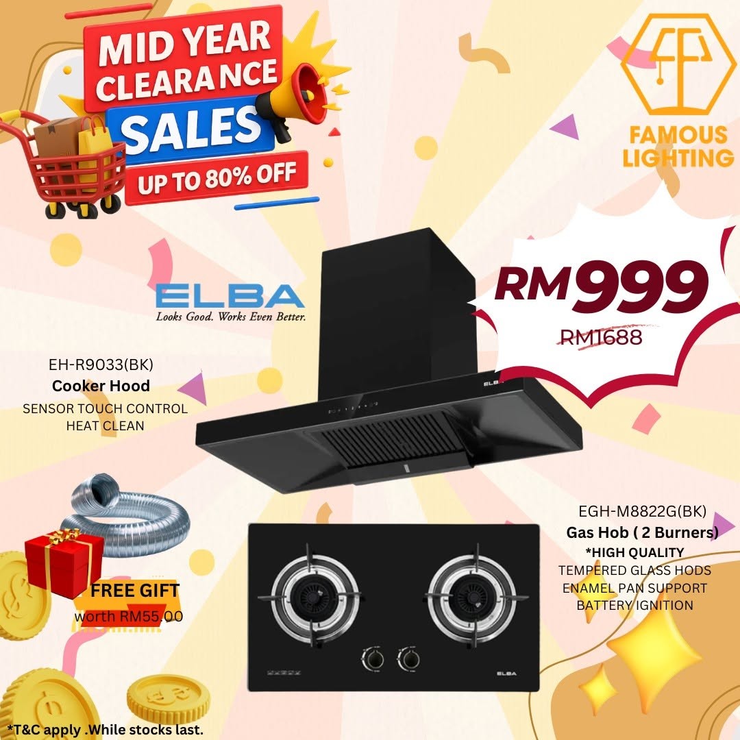 Famous-Lighting-Mid-Year-Clearance-Sale-Up-To-80-Off-14 6 July 2026 onwards: Famous Lighting: Mid Year Clearance Sale Up To 80% Off Premium Home Lighting & Ceiling Fan Deals in Nilai 3