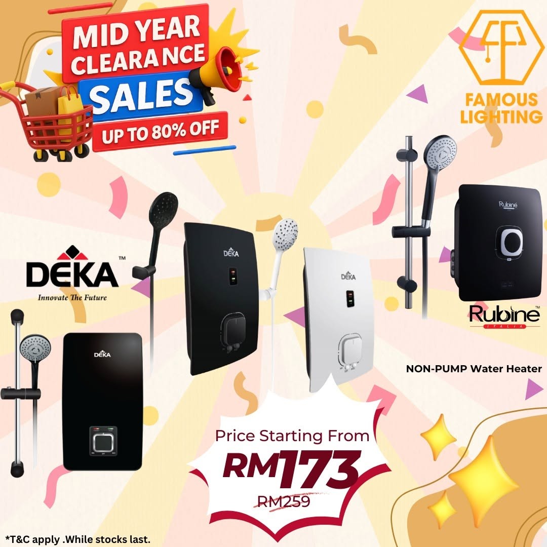 Famous-Lighting-Mid-Year-Clearance-Sale-Up-To-80-Off-8 6 July 2026 onwards: Famous Lighting: Mid Year Clearance Sale Up To 80% Off Premium Home Lighting & Ceiling Fan Deals in Nilai 3