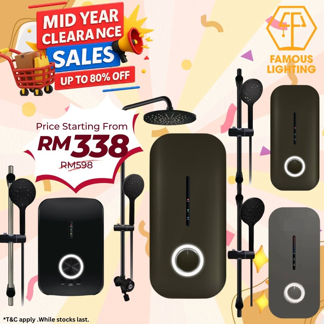 Famous-Lighting-Mid-Year-Clearance-Sale-Up-To-80-Off-9 6 July 2026 onwards: Famous Lighting: Mid Year Clearance Sale Up To 80% Off Premium Home Lighting & Ceiling Fan Deals in Nilai 3