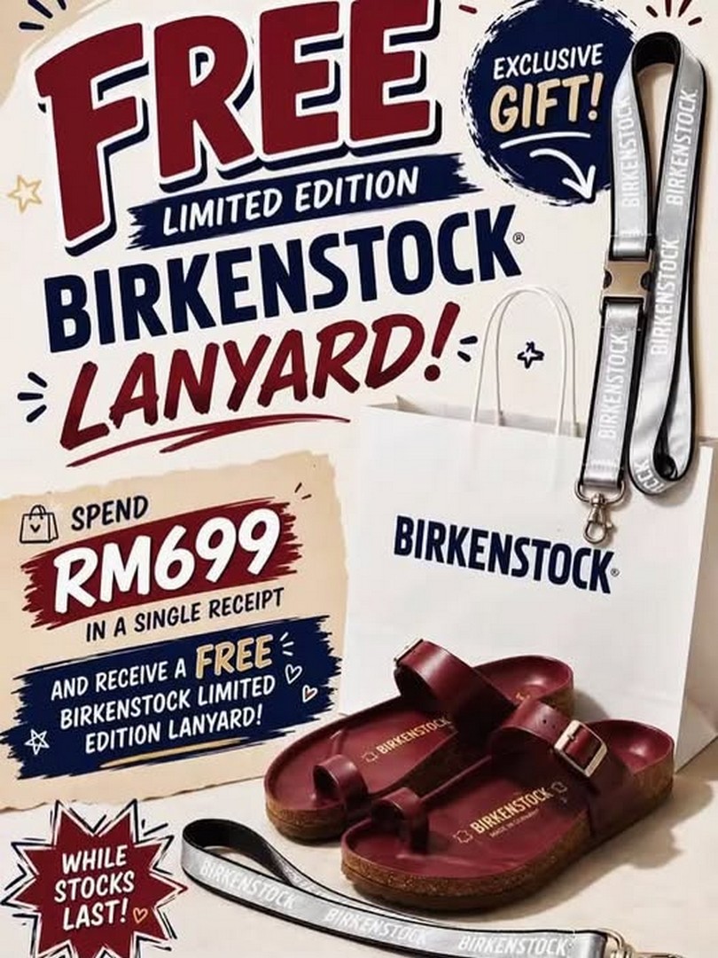 Fly-Flot-Comfyshoes-Malaysia-Birkenstock-Limited-Edition-Lanyard-Giveawa 1 July 2026 onwards: Fly Flot Comfyshoes Malaysia Birkenstock Limited Edition Lanyard Giveaway Promotion – Spend RM699 and Receive an Exclusive Free Gift While Stocks Last at FLY FLOT NU EMPIRE