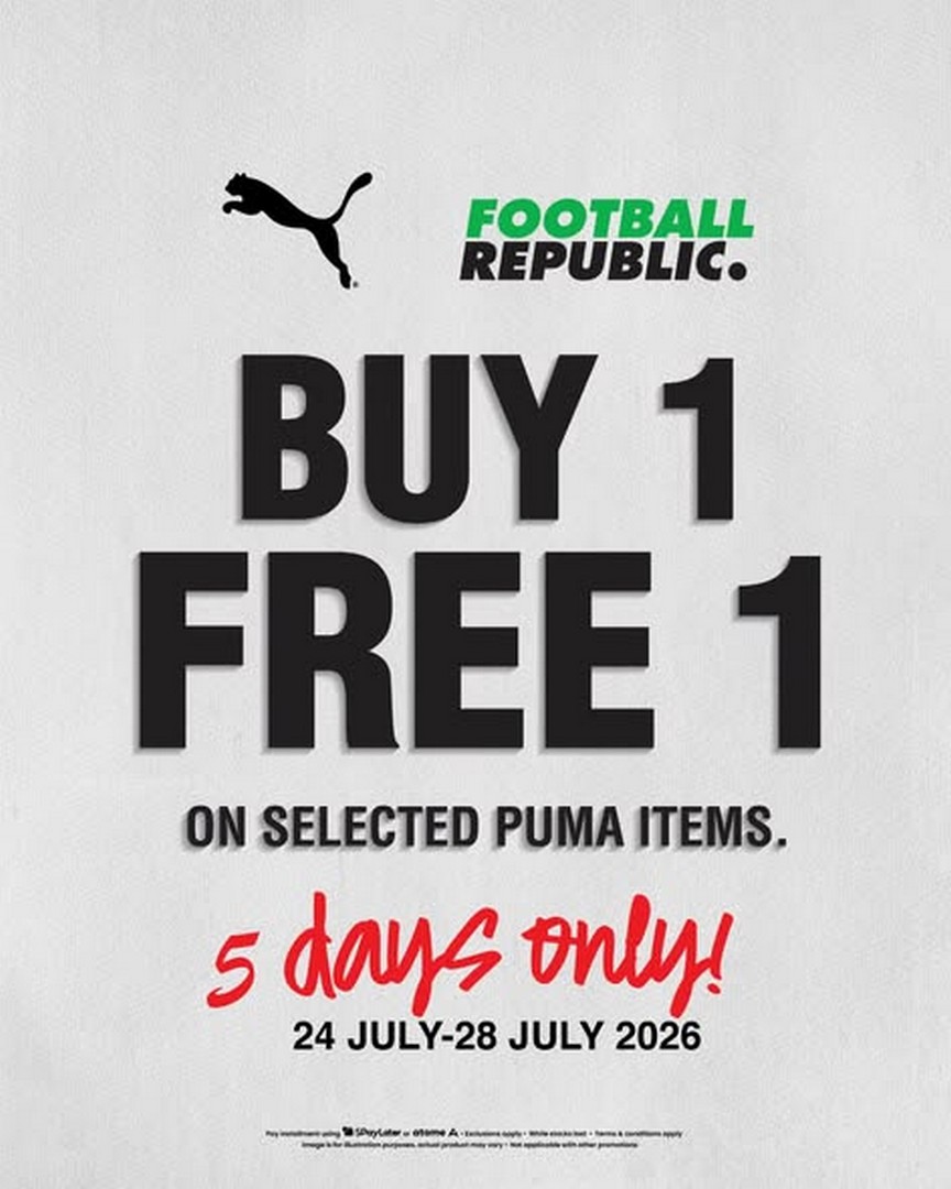 Football-Republic-Malaysia-Buy-1-Free-1-Promotion-2 24-28 July 2026: Football Republic Malaysia Buy 1 Free 1 Promotion Featuring adidas, Nike & PUMA Football Gear Deals