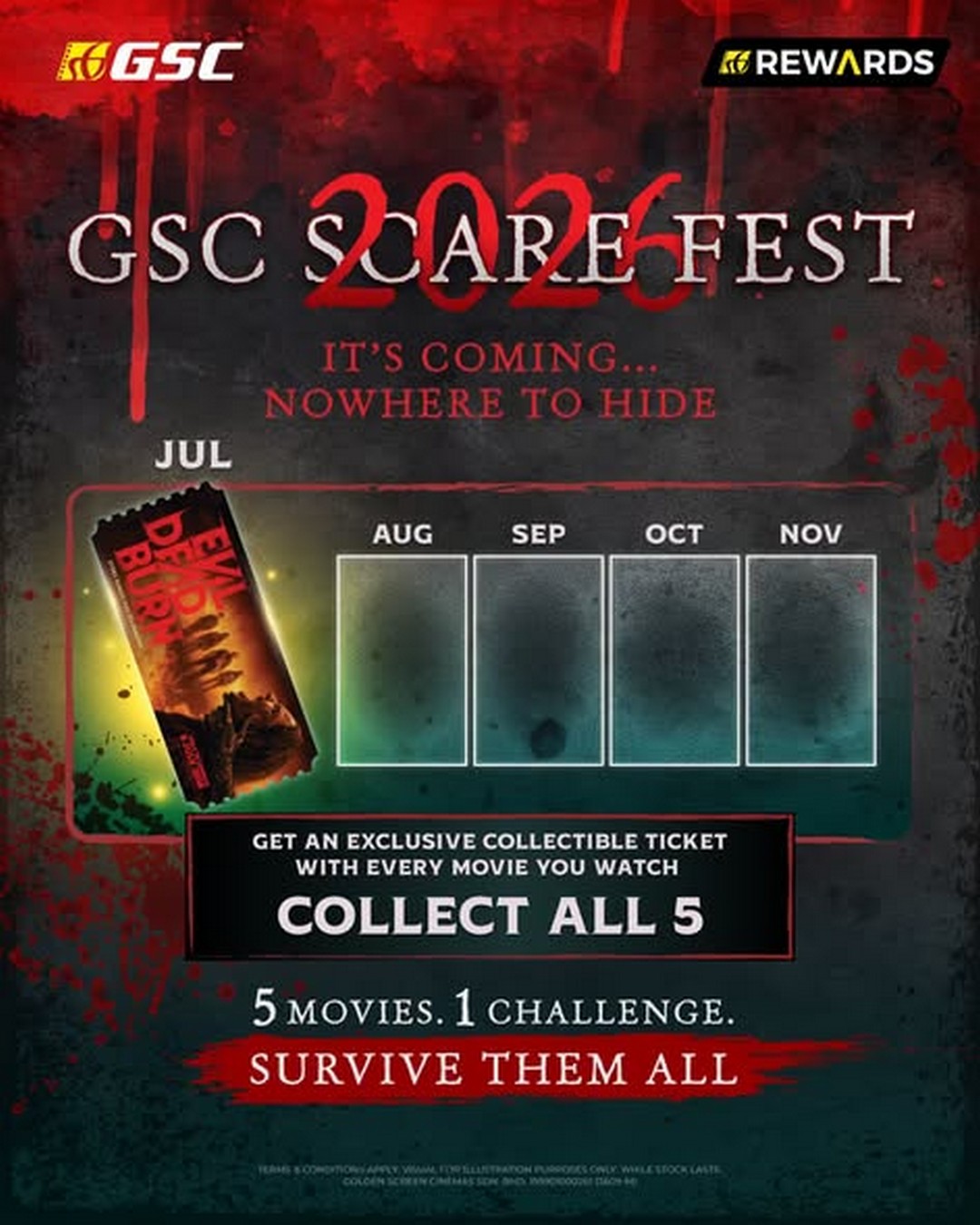 GSC-Malaysia-Evil-Dead-Burn-Scarefest-2026-Promotion-1 9-11 July 2026: GSC Malaysia Evil Dead Burn Scarefest 2026 Promotion – RM29 Movie Ticket, Exclusive Collectible Ticket and Stand a Chance to Win One Year of Movie Tickets