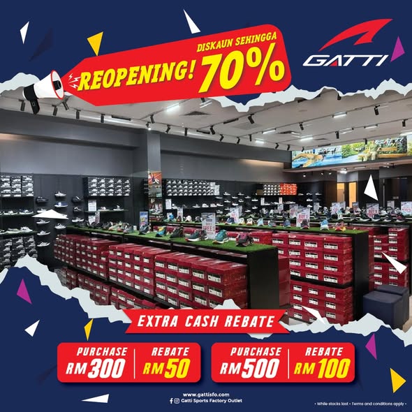 Gatti-Sports-Factory-Outlet-Sport-Design-Village-Reopening-Sale-2 17-19 July 2026: Gatti Sports Factory Outlet Sport Design Village Reopening Sale – Enjoy Limited-Time Discounts on Adidas Shoes and Sportswear Deals in Malaysia