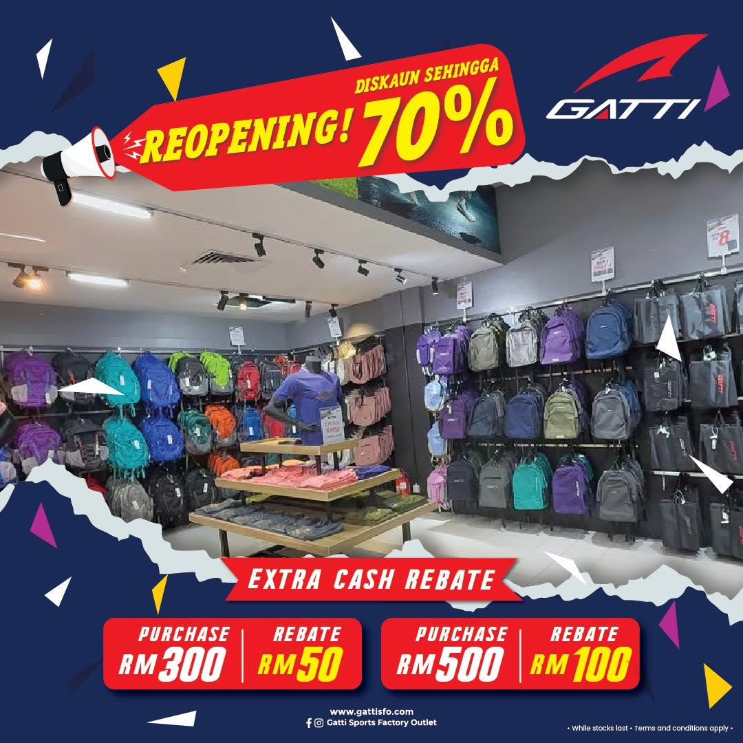 Gatti-Sports-Factory-Outlet-Sport-Design-Village-Reopening-Sale-4 17-19 July 2026: Gatti Sports Factory Outlet Sport Design Village Reopening Sale – Enjoy Limited-Time Discounts on Adidas Shoes and Sportswear Deals in Malaysia