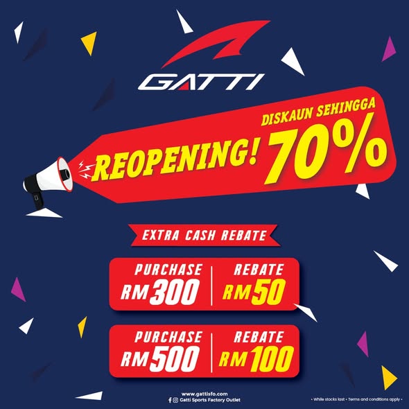 Gatti-Sports-Factory-Outlet-Sport-Design-Village-Reopening-Sale 17-19 July 2026: Gatti Sports Factory Outlet Sport Design Village Reopening Sale – Enjoy Limited-Time Discounts on Adidas Shoes and Sportswear Deals in Malaysia