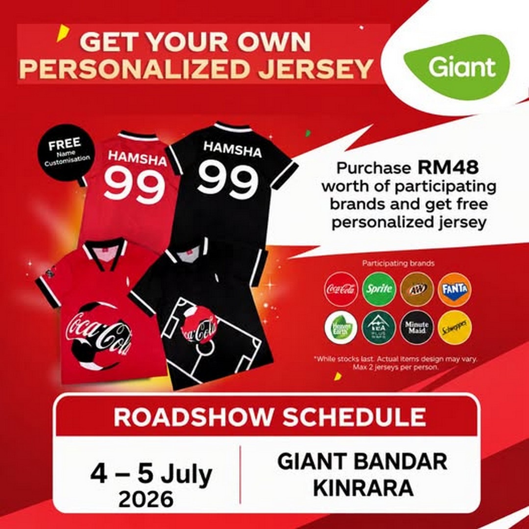 Giant-Malaysia-FREE-Personalised-Jersey-Promotion-at-Giant-City-of-Kinrar 4-5 July 2026: Giant Malaysia FREE Personalised Jersey Promotion at Giant City of Kinrara – Spend RM48 and Redeem an Exclusive Custom Jersey