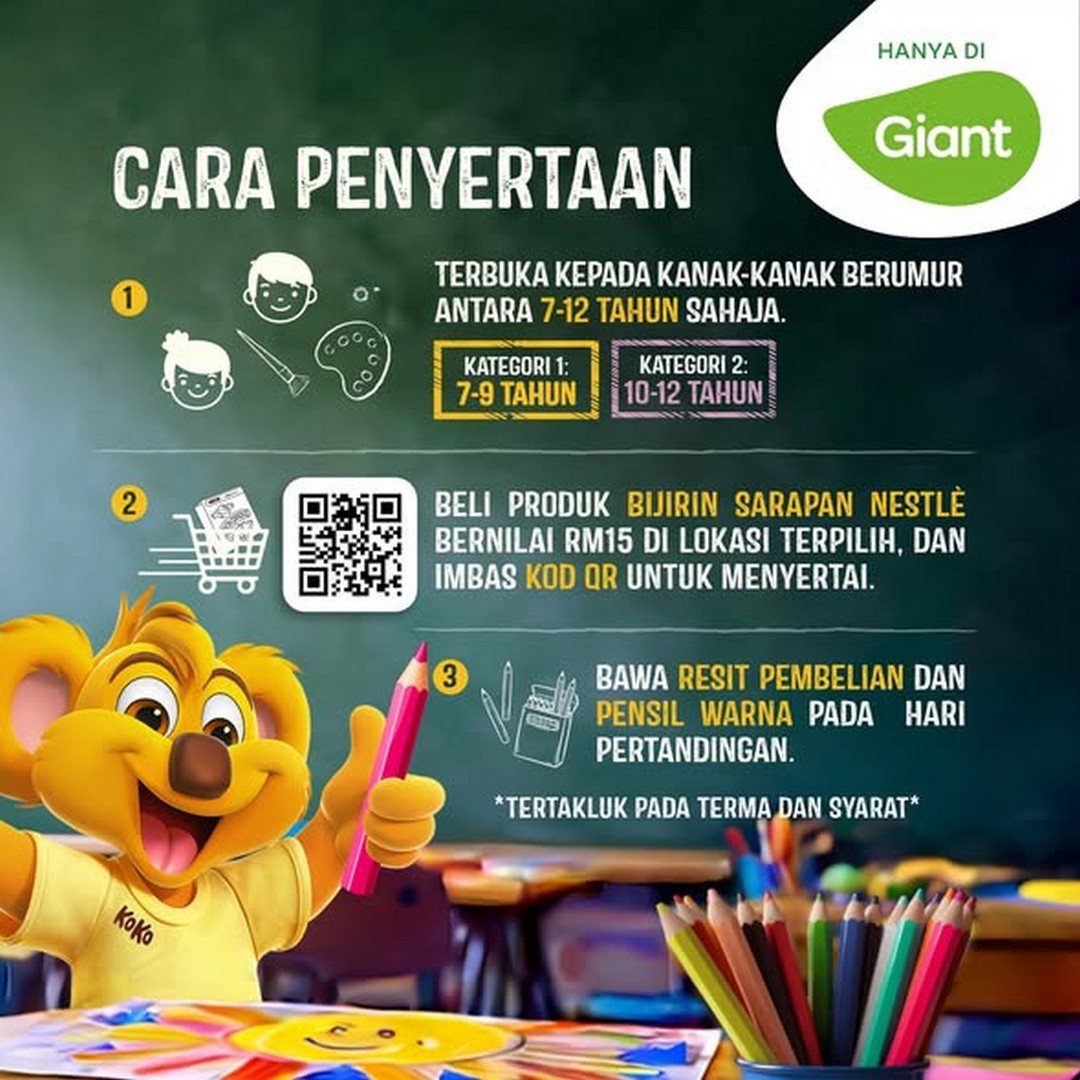 Giant-Malaysia-Nestle-Koko-Krunch-Coloring-Competition-1 26 July 2026: Giant Malaysia: Nestle Koko Krunch Coloring Competition Event at Giant Bandar Kinrara with Exciting Prizes for Kids