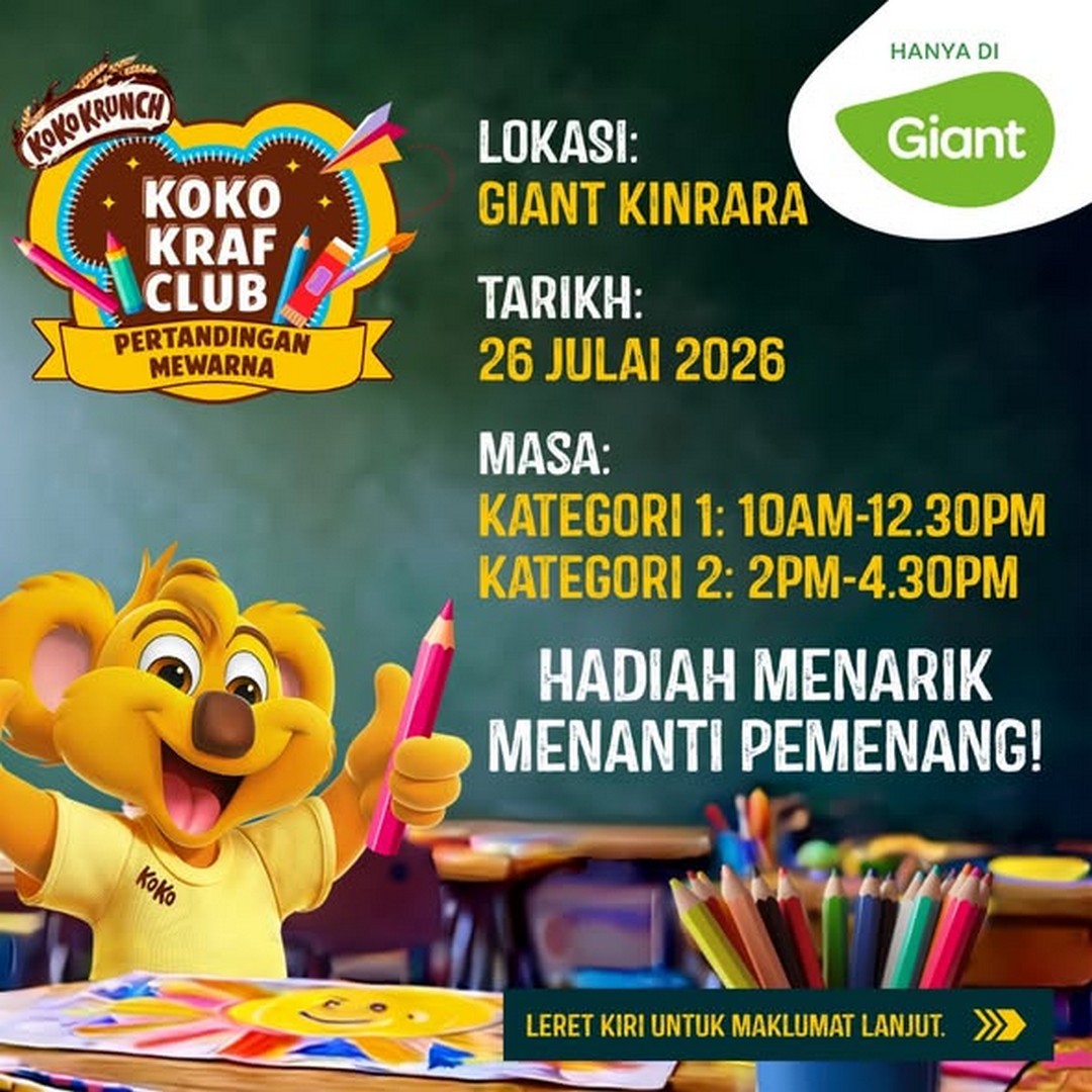 Giant-Malaysia-Nestle-Koko-Krunch-Coloring-Competition 26 July 2026: Giant Malaysia: Nestle Koko Krunch Coloring Competition Event at Giant Bandar Kinrara with Exciting Prizes for Kids