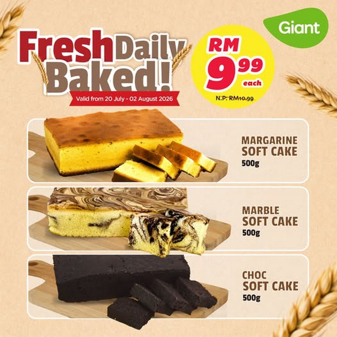 Giant-Malaysia-Soft-Cake-Promotion-Freshly-Baked-Cakes-Only-RM9.99 Now Till 2 August 2026: Giant Malaysia Soft Cake Promotion, Freshly Baked Cakes Only RM9.99 Each For A Sweet Treat Deal