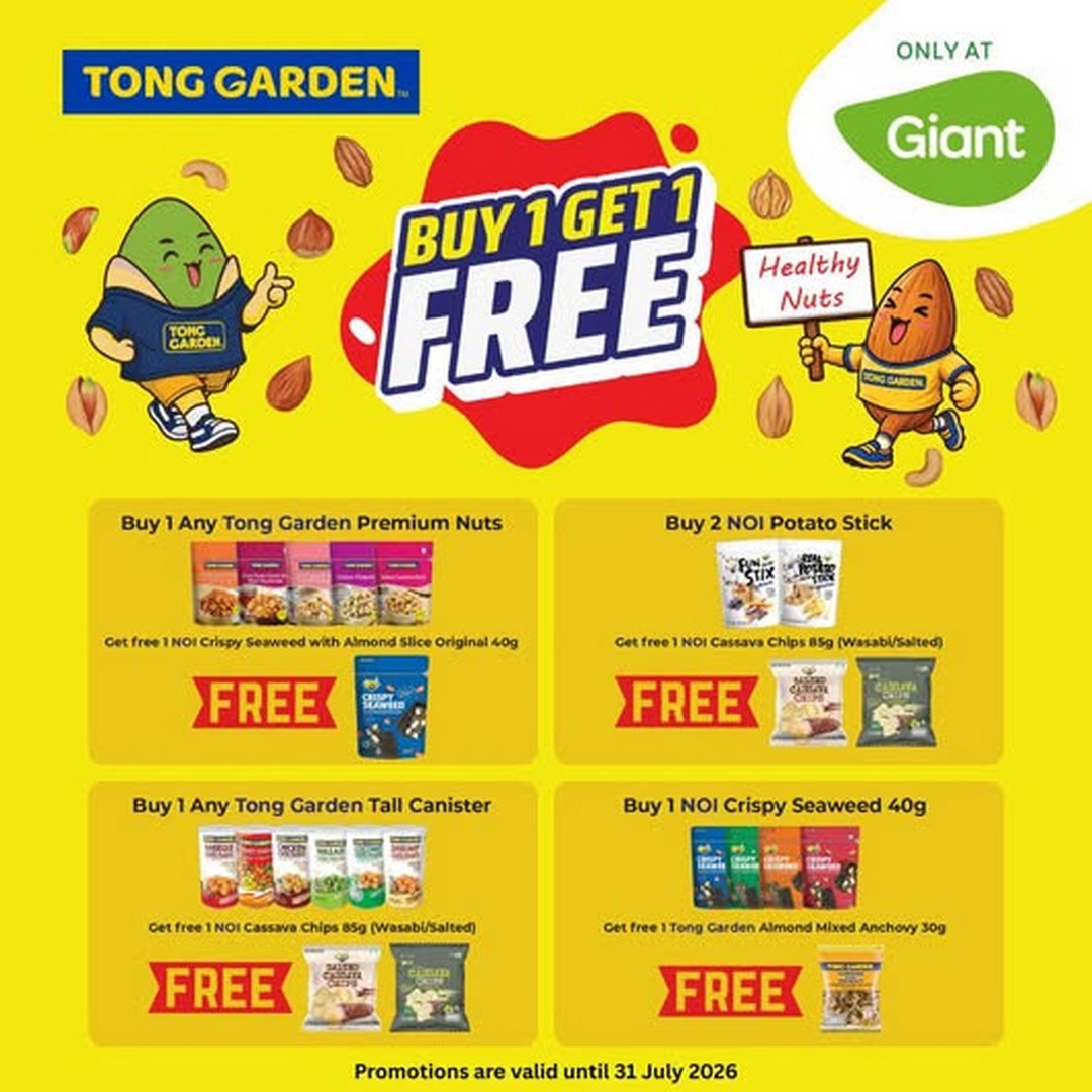 Giant-Malaysia-Tong-Garden-Buy-1-Free-1-Promotion Now till 31 July 2026: Giant Malaysia Tong Garden Buy 1 Free 1 Promotion – Enjoy Great Snack Deals Before the Offer Ends