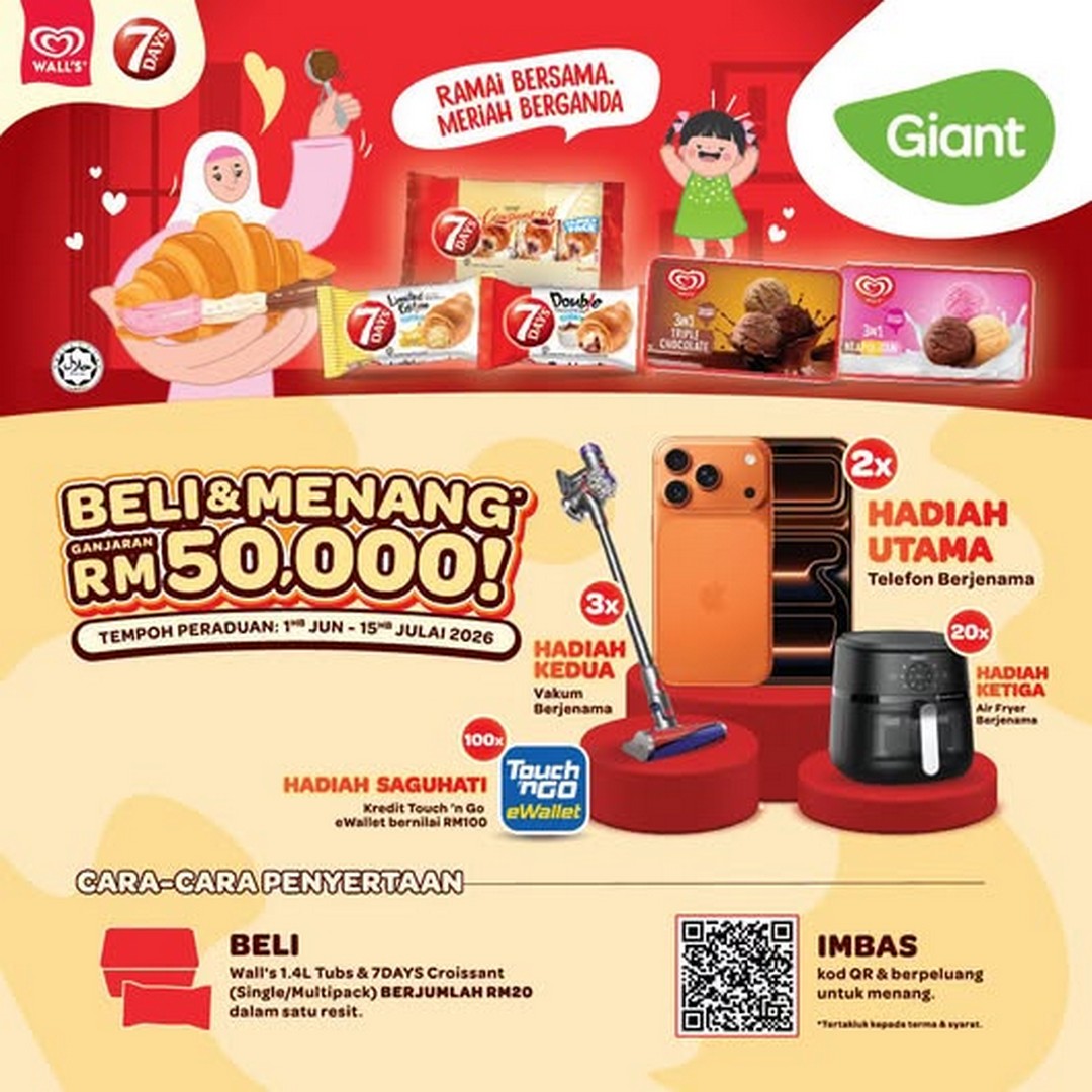 Giant-Malaysia-Walls-7DAYS-Spend-RM20-Promotion Now till 15 July 2026: Giant Malaysia Wall's & 7DAYS Spend RM20 Promotion – Join the Contest and Win Exciting Prizes Worth Up to RM50,000