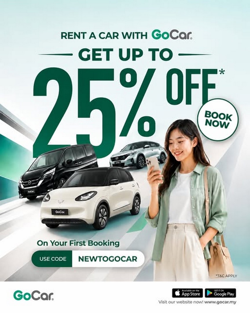 GoCar-Malaysia-First-Time-Rental-Promotion 1 July 2026 onwards: GoCar Malaysia First-Time Rental Promotion – Enjoy Up to 25% OFF Your First Booking with Exclusive New User Discount