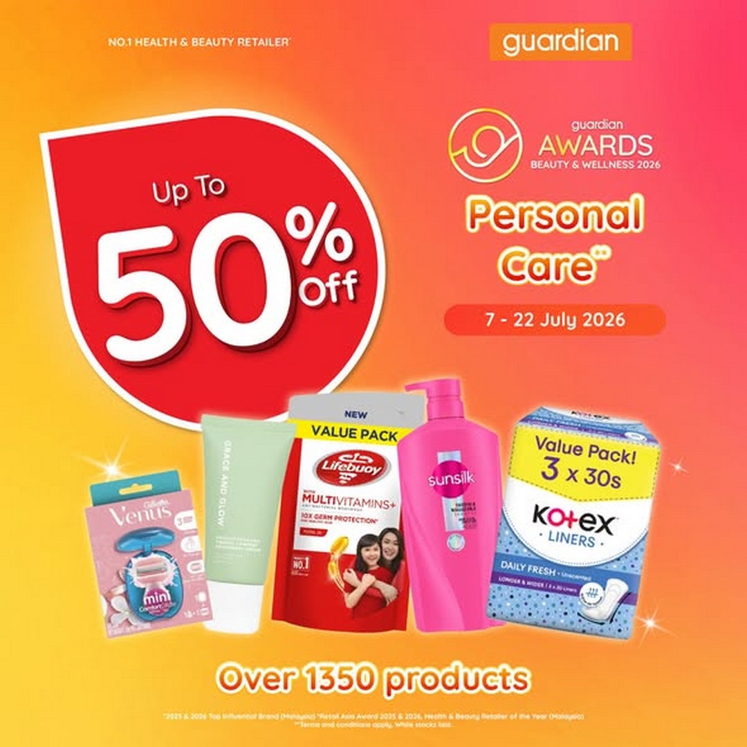 Guardian-Malaysia-Everyday-Essentials-Promotion-4 1-28 July 2026: Guardian Malaysia Everyday Essentials Promotion – Enjoy Up to 50% OFF Beauty, Health & Personal Care Plus Exclusive MY App Rewards
