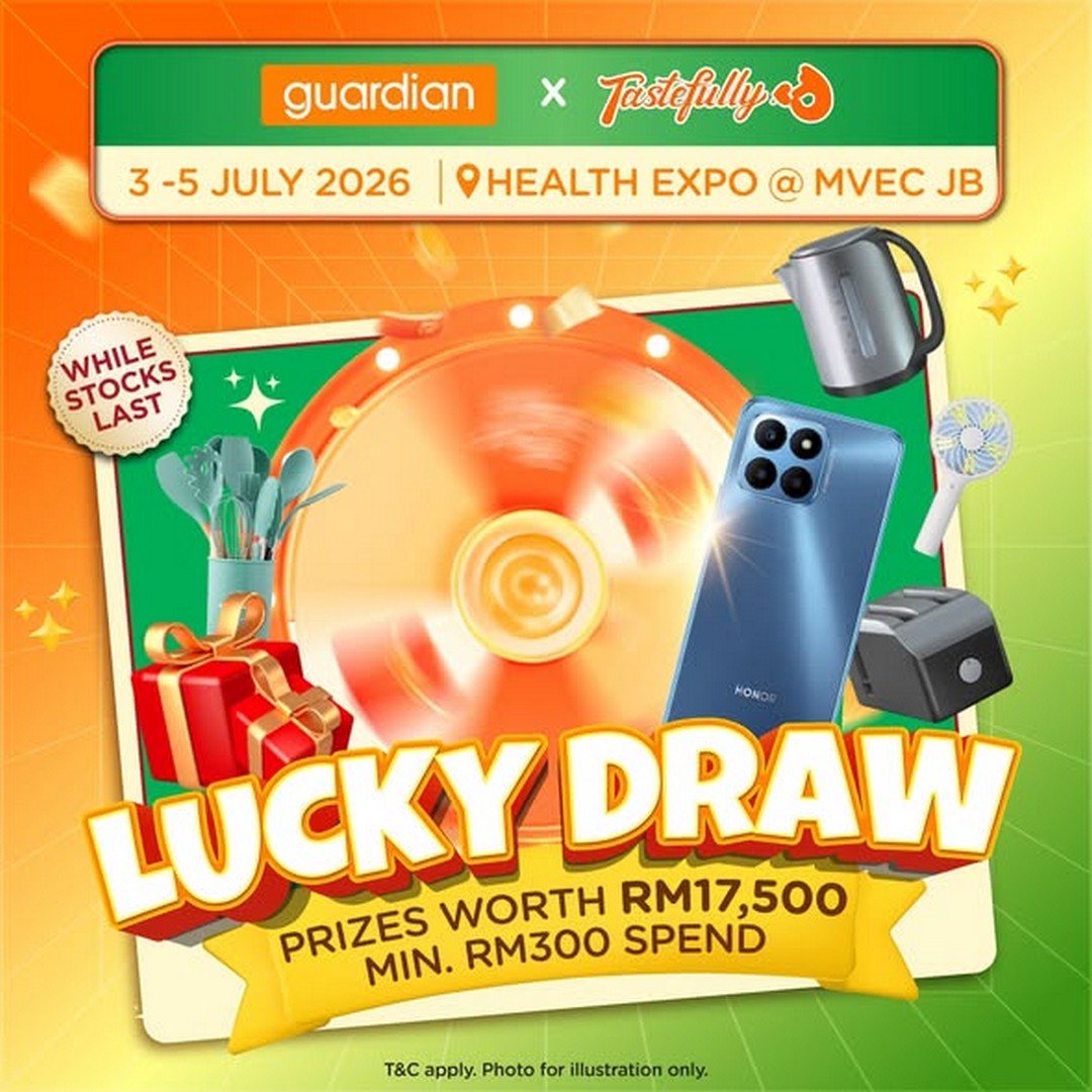 Guardian-Malaysia-Happy-Hour-Deals-at-Health-Expo-MVEC-JB-3 3–5 July 2026: Guardian Malaysia Happy Hour Deals at Health Expo MVEC JB – Exclusive Promotion with Free Juicer, Free Luggage and Lucky Draw Worth RM17,500
