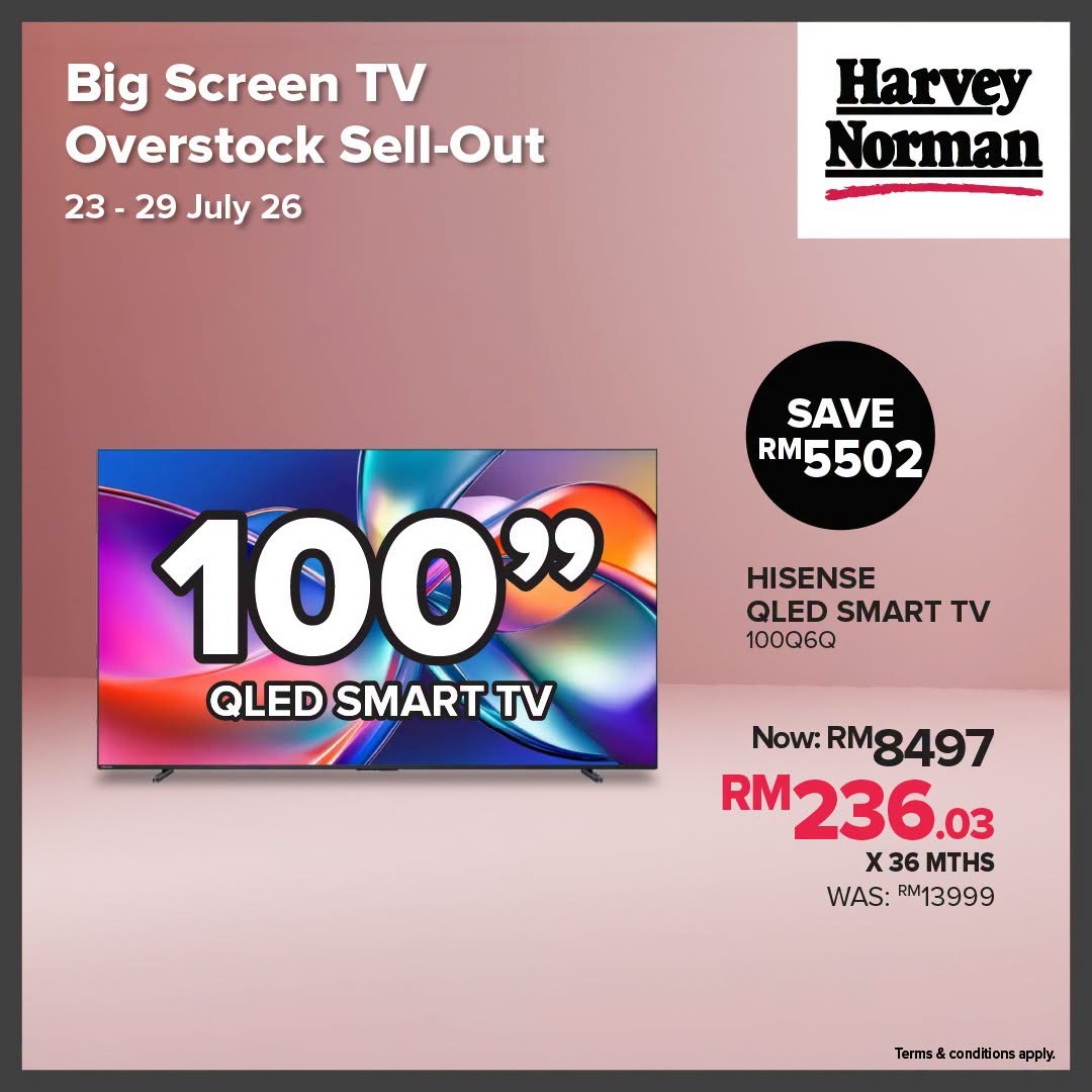Harvey-Norman-Malaysia-Big-Screen-TV-Sale-3 23-29 July 2026: Harvey Norman Malaysia: Big Screen TV Sale Promotion with Up to 60% Savings, FREE Touch 'n Go eWallet Credit and Vouchers Worth RM5,500