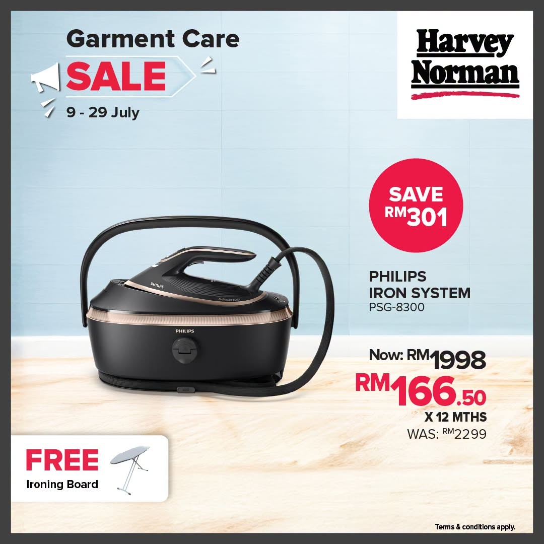 Harvey-Norman-Malaysia-Garment-Care-Sale-5 9-29 July 2026: Harvey Norman Malaysia Garment Care Sale – Save Up to 65% on Steamers, Irons & Laundry Essentials Promotion