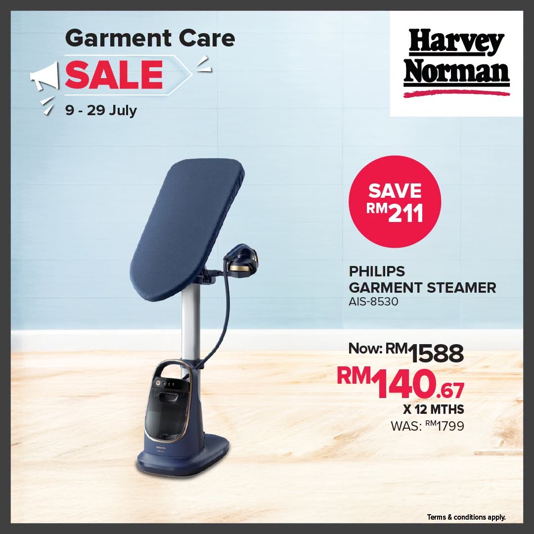 Harvey-Norman-Malaysia-Garment-Care-Sale-6 9-29 July 2026: Harvey Norman Malaysia Garment Care Sale – Save Up to 65% on Steamers, Irons & Laundry Essentials Promotion