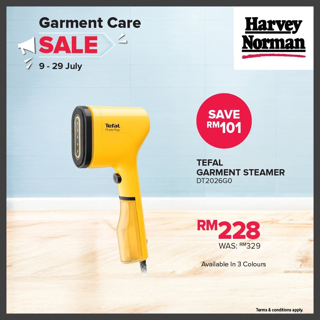 Harvey-Norman-Malaysia-Garment-Care-Sale-7 9-29 July 2026: Harvey Norman Malaysia Garment Care Sale – Save Up to 65% on Steamers, Irons & Laundry Essentials Promotion
