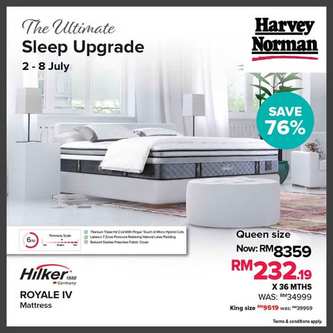 Harvey-Norman-Malaysia-Mattress-Sale-2 2–8 July 2026: Harvey Norman Malaysia Mattress Sale – Save Up to 62% on Selected Premium Mattresses for Better Sleep