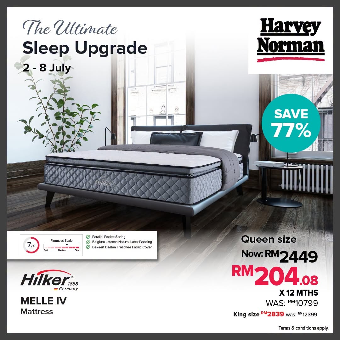 Harvey-Norman-Malaysia-Mattress-Sale-4 2–8 July 2026: Harvey Norman Malaysia Mattress Sale – Save Up to 62% on Selected Premium Mattresses for Better Sleep
