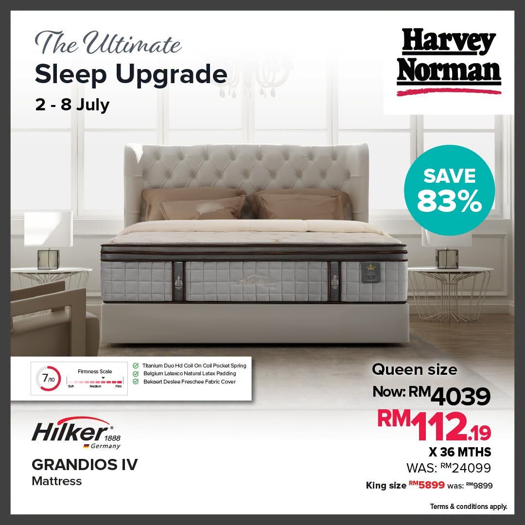Harvey-Norman-Malaysia-Mattress-Sale-6 2–8 July 2026: Harvey Norman Malaysia Mattress Sale – Save Up to 62% on Selected Premium Mattresses for Better Sleep