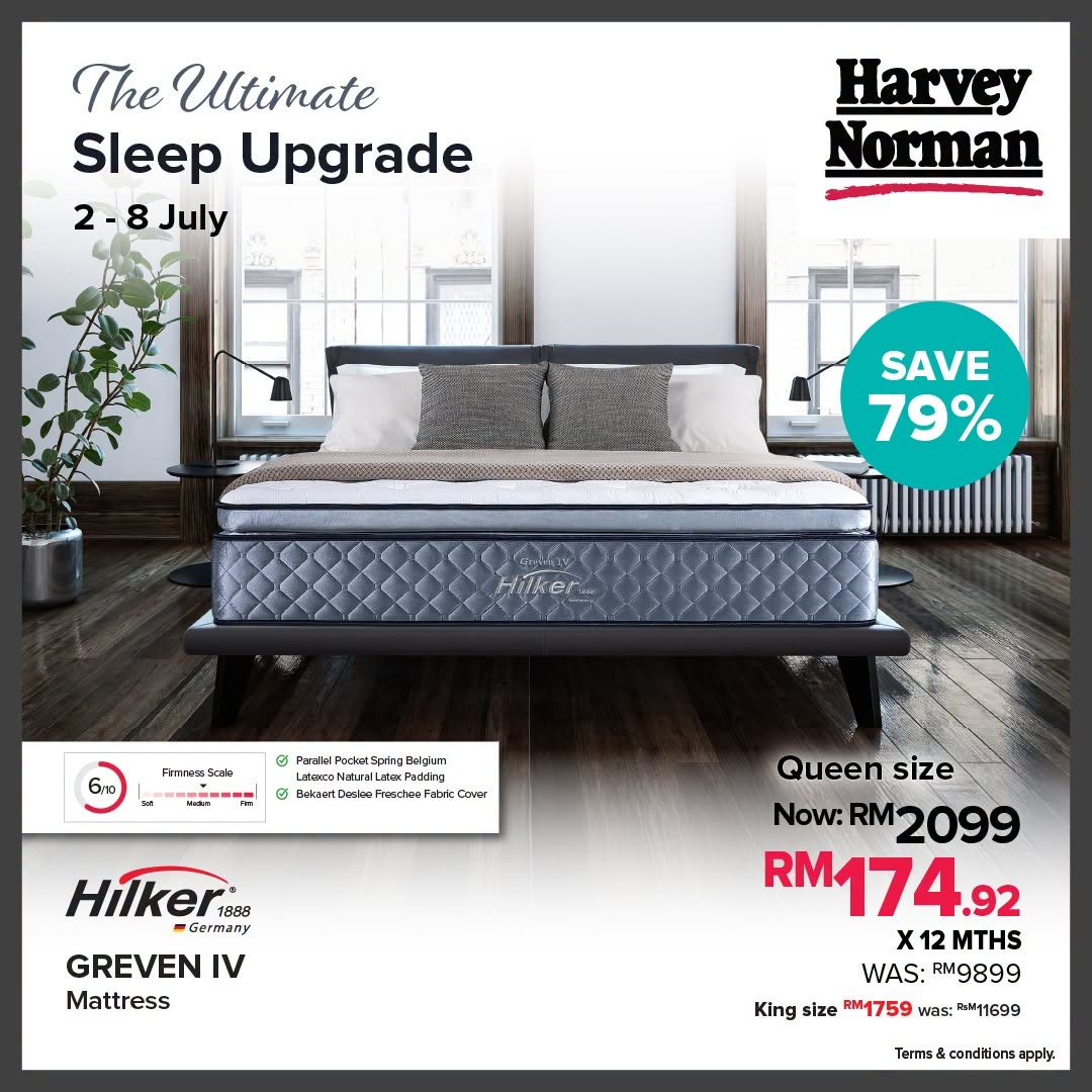 Harvey-Norman-Malaysia-Mattress-Sale-7 2–8 July 2026: Harvey Norman Malaysia Mattress Sale – Save Up to 62% on Selected Premium Mattresses for Better Sleep