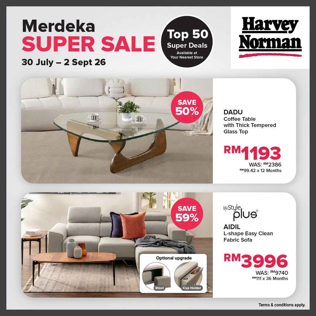 Harvey-Norman-Malaysia-Merdeka-Super-Sale-12 30 July-2 September 2026: Harvey Norman Malaysia Merdeka Super Sale Promotion: Top 50 Super Deals On Home Appliances, Furniture And Lifestyle Essentials