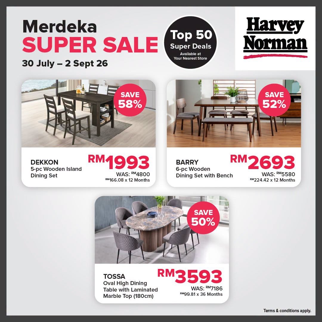 Harvey-Norman-Malaysia-Merdeka-Super-Sale-13 30 July-2 September 2026: Harvey Norman Malaysia Merdeka Super Sale Promotion: Top 50 Super Deals On Home Appliances, Furniture And Lifestyle Essentials