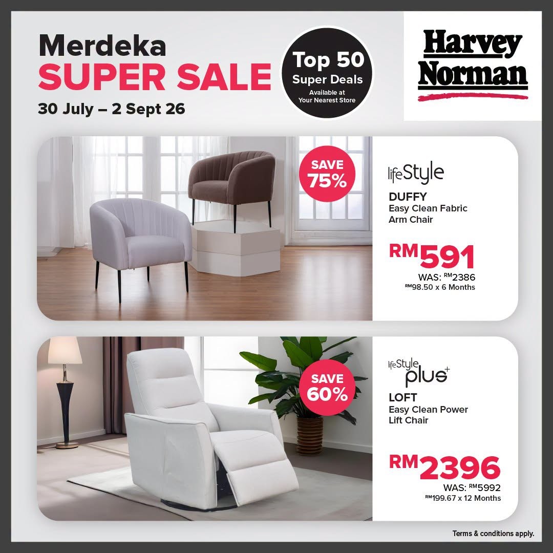 Harvey-Norman-Malaysia-Merdeka-Super-Sale-14 30 July-2 September 2026: Harvey Norman Malaysia Merdeka Super Sale Promotion: Top 50 Super Deals On Home Appliances, Furniture And Lifestyle Essentials