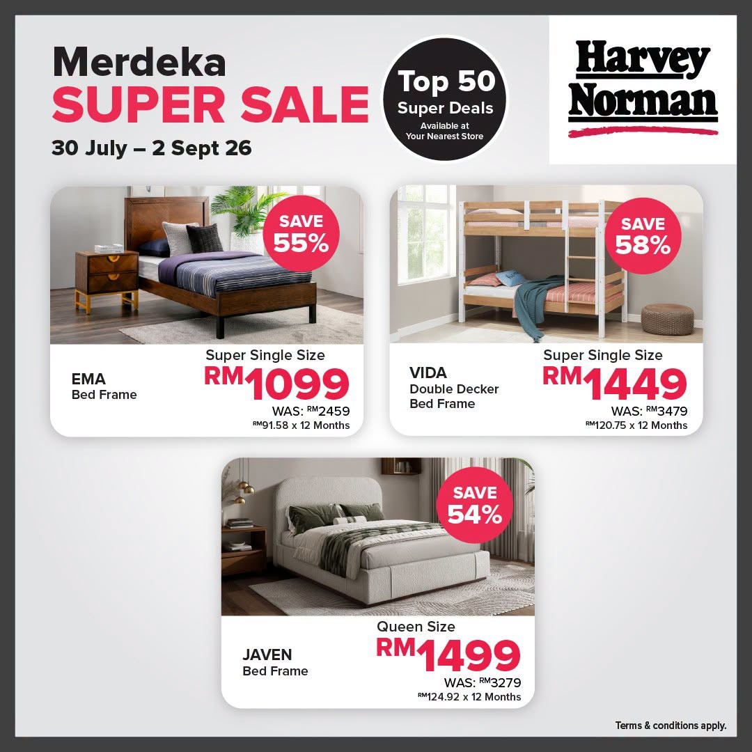 Harvey-Norman-Malaysia-Merdeka-Super-Sale-17 30 July-2 September 2026: Harvey Norman Malaysia Merdeka Super Sale Promotion: Top 50 Super Deals On Home Appliances, Furniture And Lifestyle Essentials