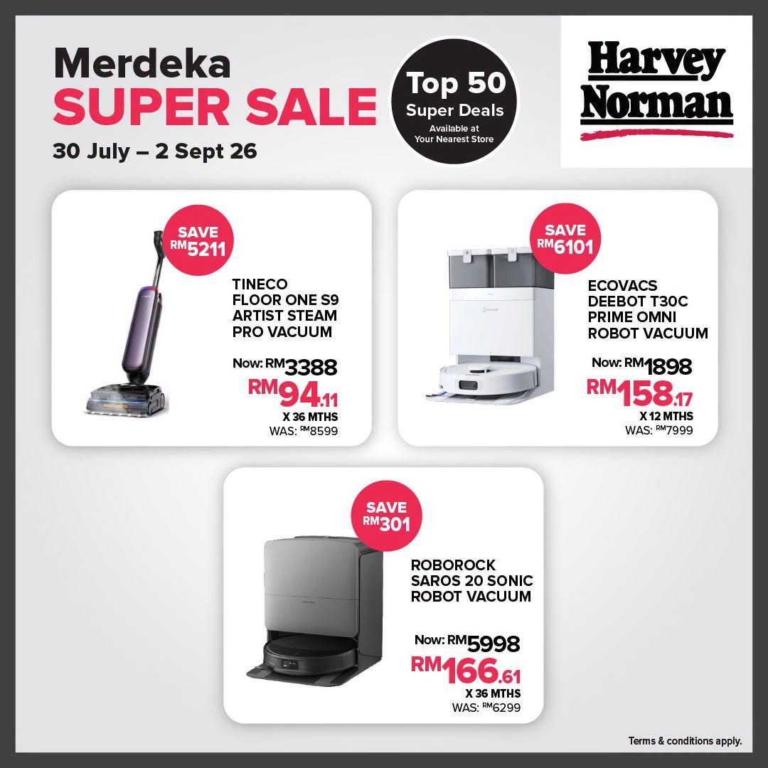 Harvey-Norman-Malaysia-Merdeka-Super-Sale-5 30 July-2 September 2026: Harvey Norman Malaysia Merdeka Super Sale Promotion: Top 50 Super Deals On Home Appliances, Furniture And Lifestyle Essentials