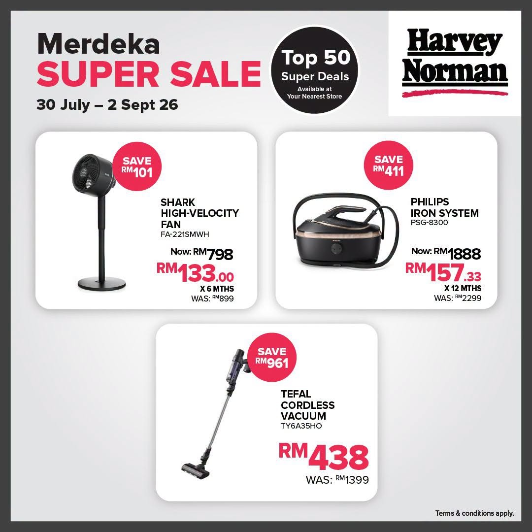 Harvey-Norman-Malaysia-Merdeka-Super-Sale-7 30 July-2 September 2026: Harvey Norman Malaysia Merdeka Super Sale Promotion: Top 50 Super Deals On Home Appliances, Furniture And Lifestyle Essentials