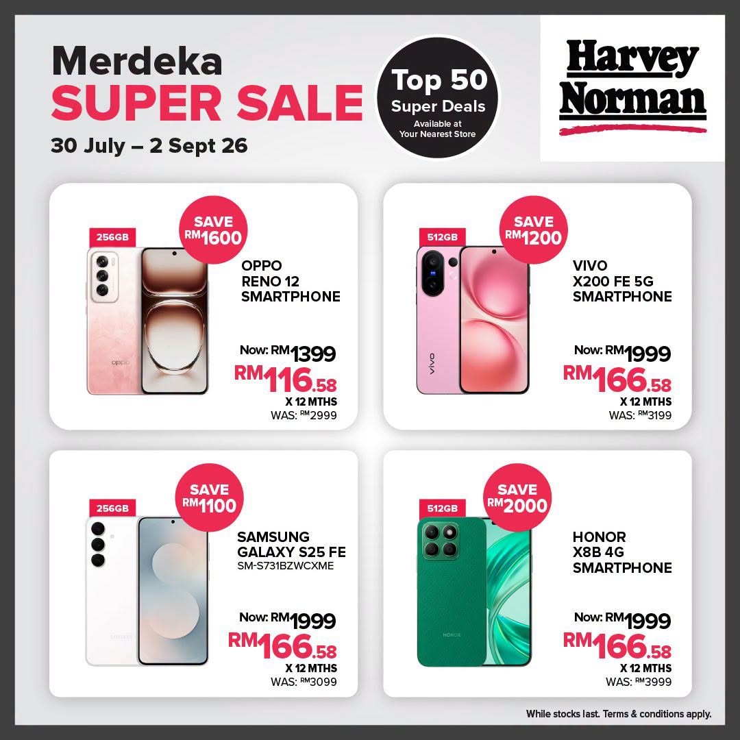 Harvey-Norman-Malaysia-Merdeka-Super-Sale-8 30 July-2 September 2026: Harvey Norman Malaysia Merdeka Super Sale Promotion: Top 50 Super Deals On Home Appliances, Furniture And Lifestyle Essentials