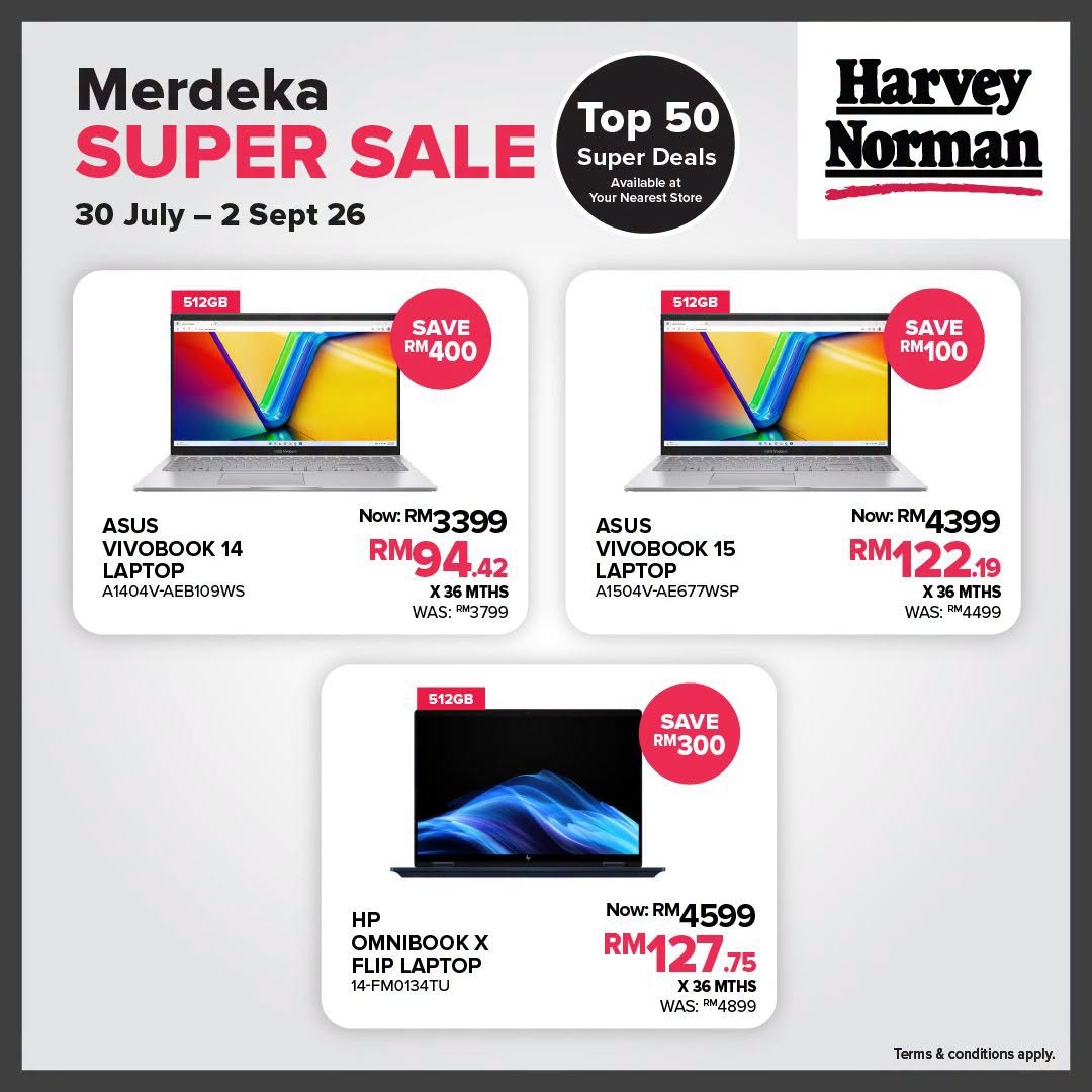 Harvey-Norman-Malaysia-Merdeka-Super-Sale-9 30 July-2 September 2026: Harvey Norman Malaysia Merdeka Super Sale Promotion: Top 50 Super Deals On Home Appliances, Furniture And Lifestyle Essentials