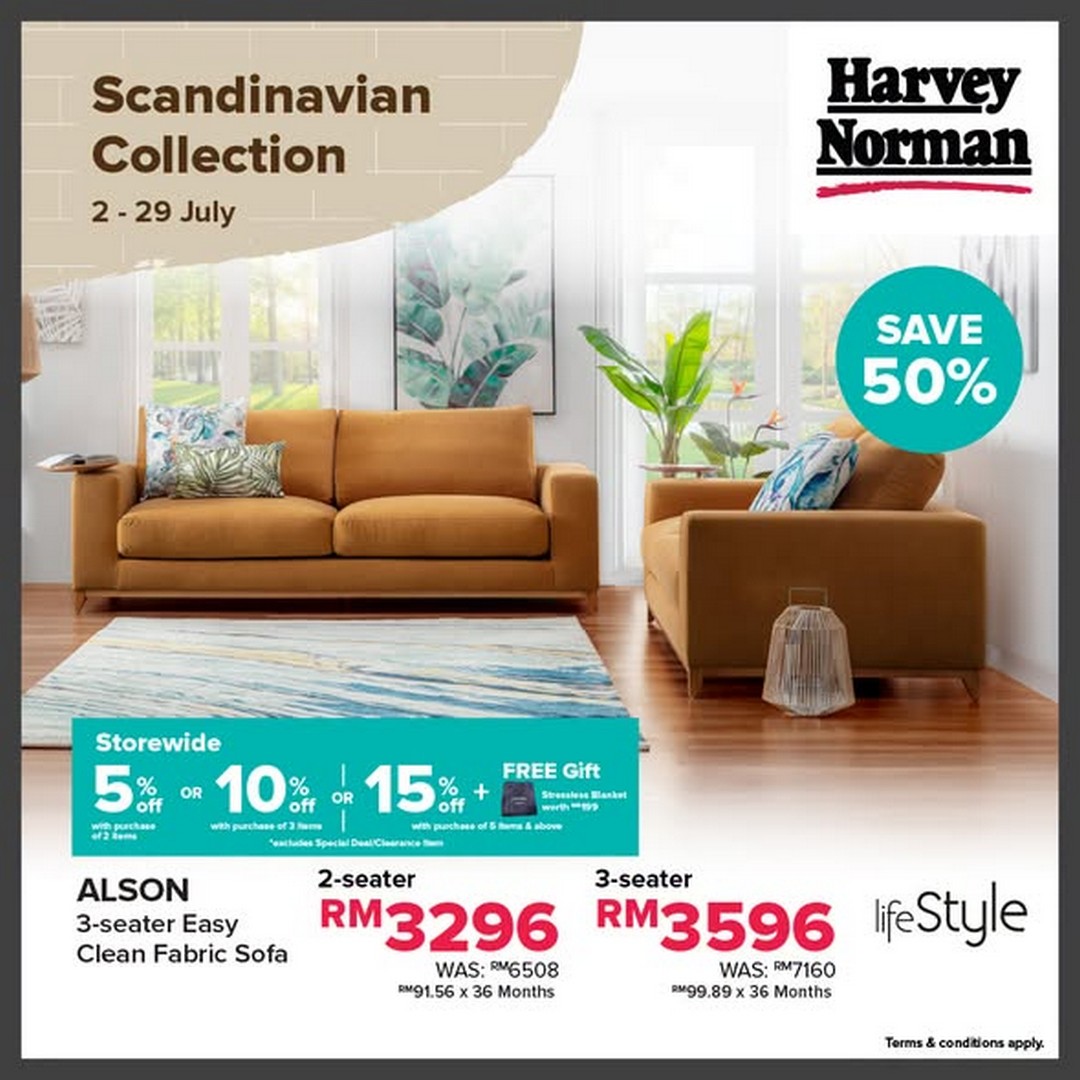 Harvey-Norman-Malaysia-Scandinavian-Furniture-Promotion-2 2–29 July 2026: Harvey Norman Malaysia Scandinavian Furniture Promotion – Save Up to 15% Plus FREE Stressless Blanket When You Buy More
