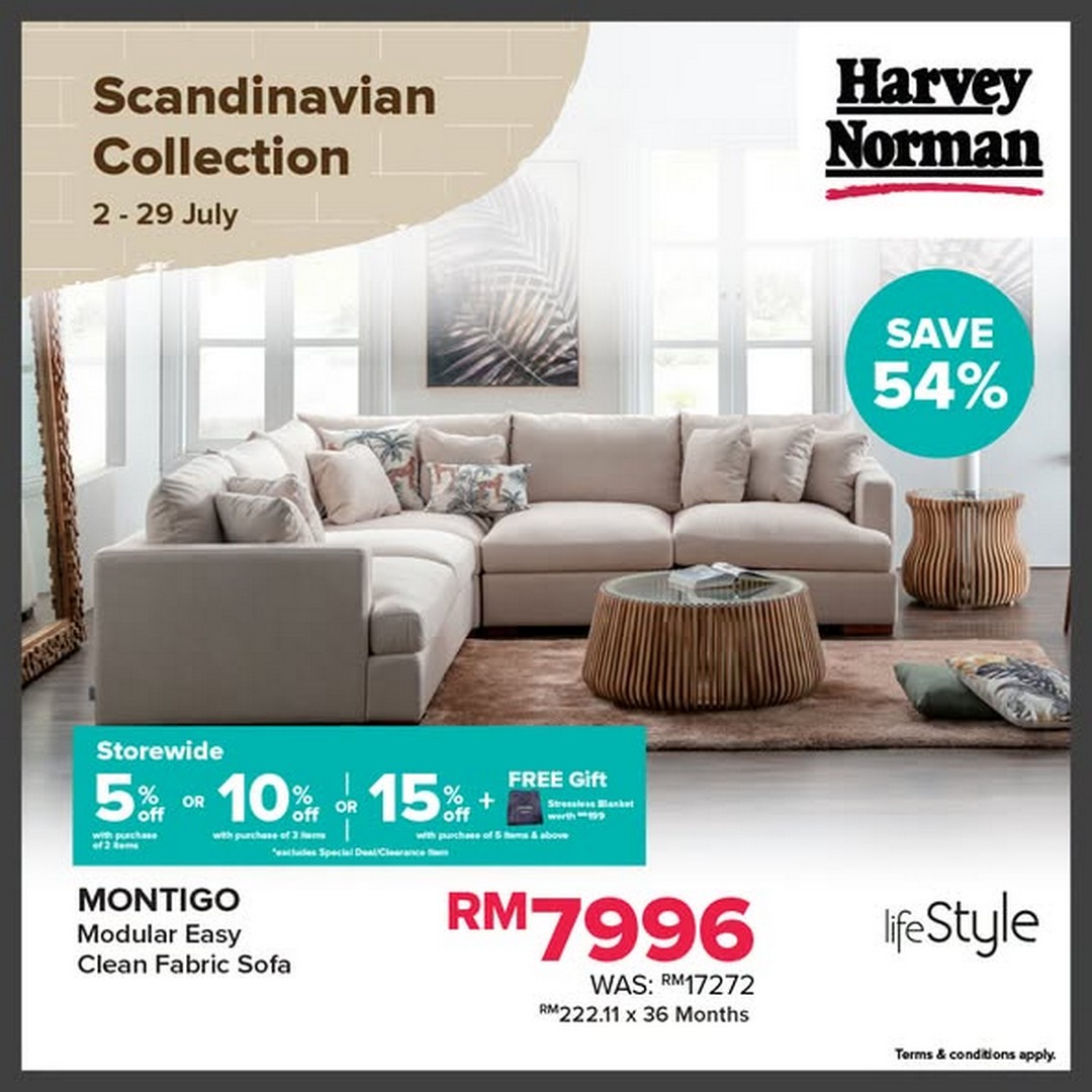 Harvey-Norman-Malaysia-Scandinavian-Furniture-Promotion-3 2–29 July 2026: Harvey Norman Malaysia Scandinavian Furniture Promotion – Save Up to 15% Plus FREE Stressless Blanket When You Buy More