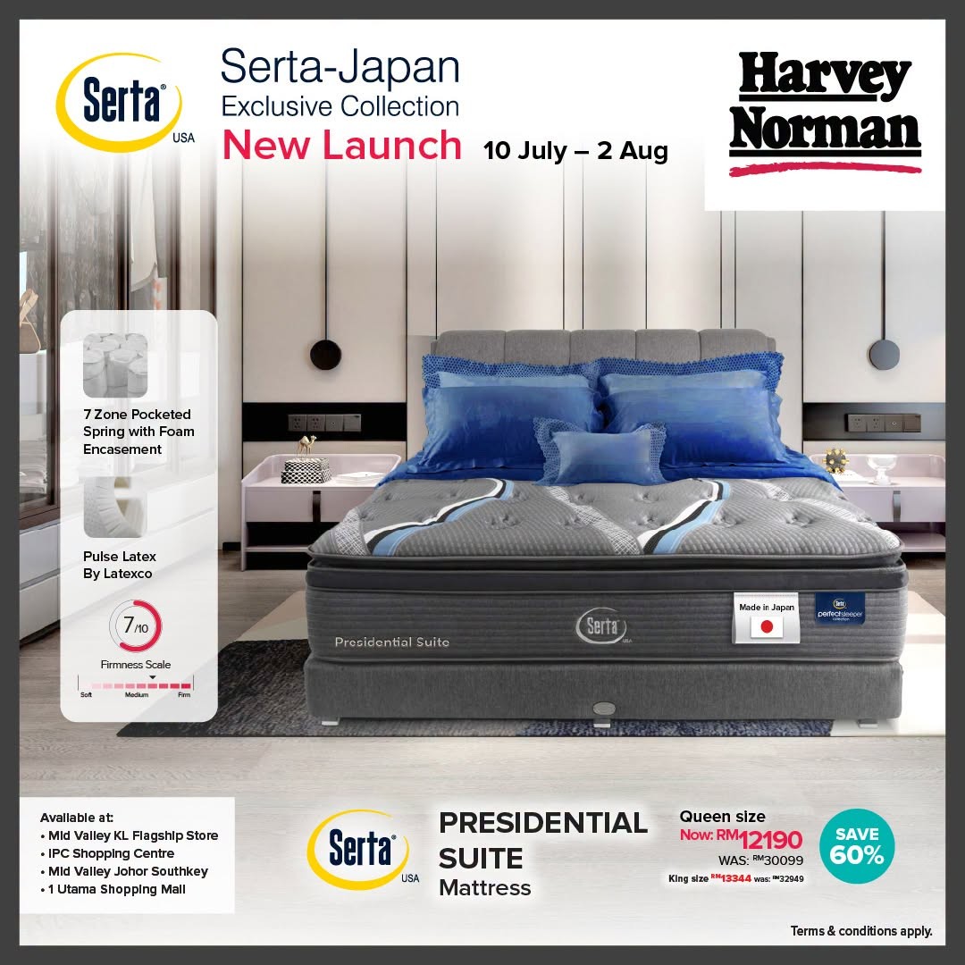 Harvey-Norman-Malaysia-Serta-Japan-Exclusive-Collection-Promotion-5-1 10 July–2 August 2026: Harvey Norman Malaysia Serta-Japan Exclusive Collection Promotion – Free Gifts Worth Up to RM829 with Selected Mattress Purchases