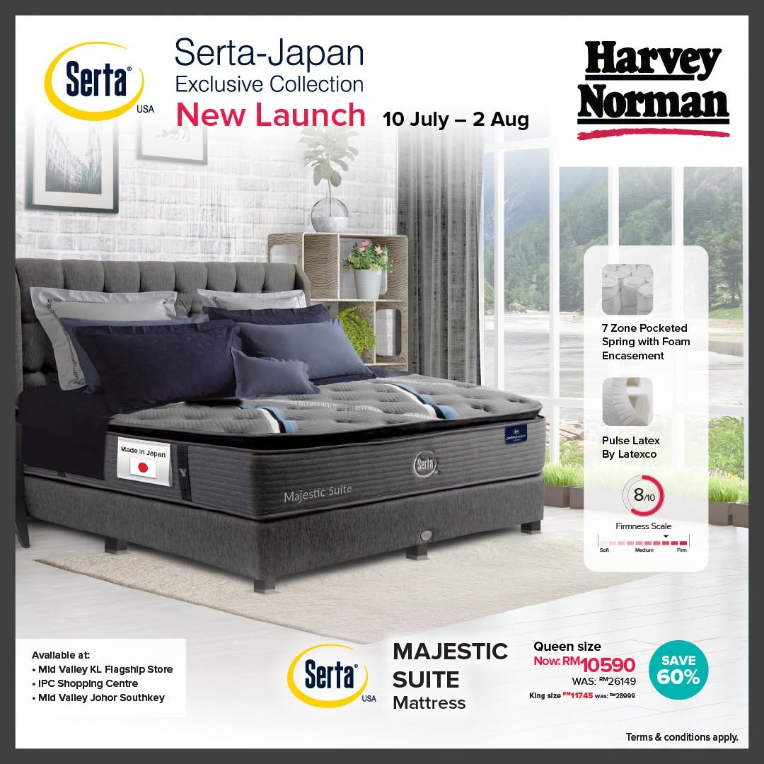 Harvey-Norman-Malaysia-Serta-Japan-Exclusive-Collection-Promotion-6-1 10 July–2 August 2026: Harvey Norman Malaysia Serta-Japan Exclusive Collection Promotion – Free Gifts Worth Up to RM829 with Selected Mattress Purchases