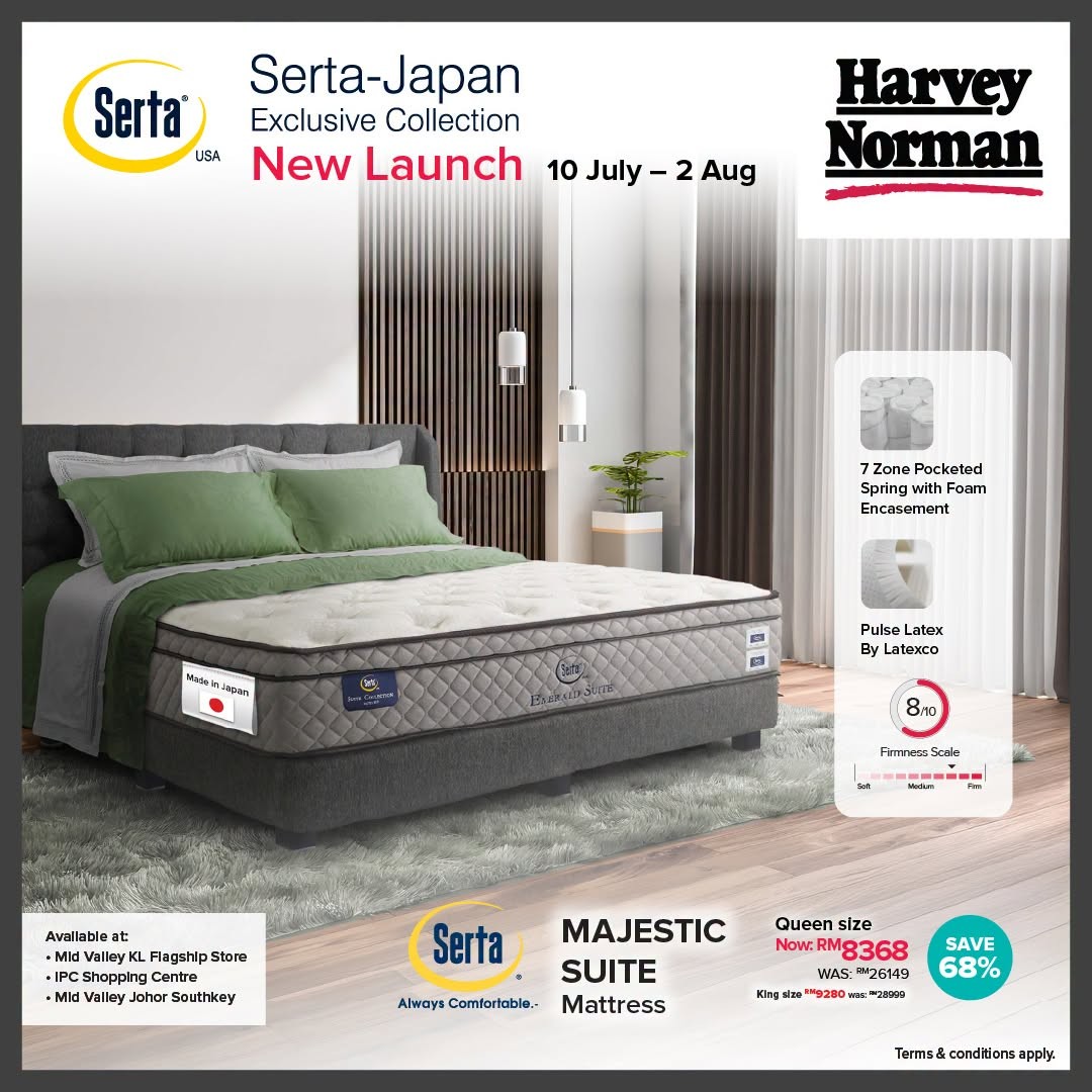 Harvey-Norman-Malaysia-Serta-Japan-Exclusive-Collection-Promotion-6 10 July – 2 August 2026: Harvey Norman Malaysia Serta-Japan Exclusive Collection Promotion – Free Bamboo Gifts with Selected Mattress Purchases