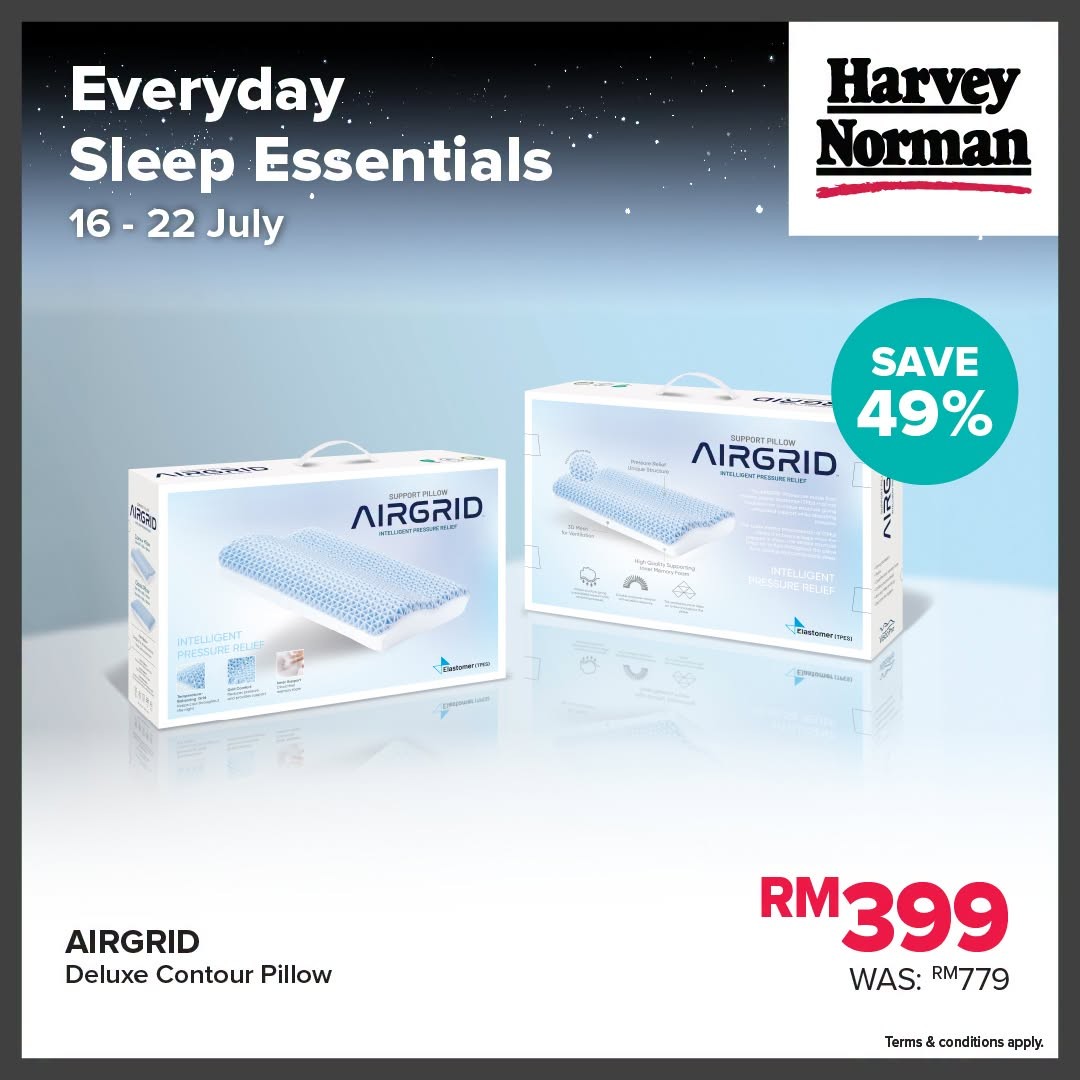Harvey-Norman-Malaysia-Sleep-Essentials-Sale-3 16-22 July 2026: Harvey Norman Malaysia Sleep Essentials Sale – Save Up to 49% on Bedding Accessories, Pillows, Mattress Toppers and More