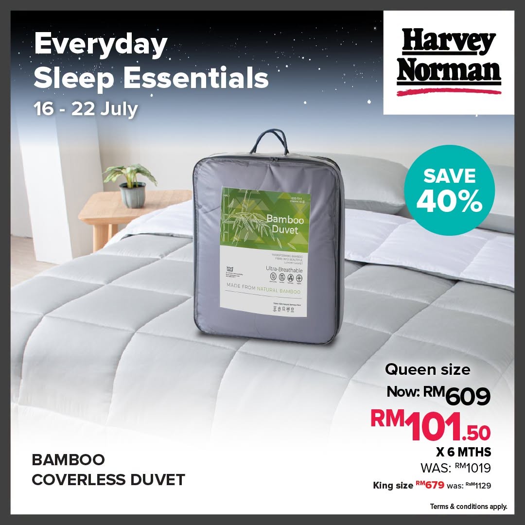 Harvey-Norman-Malaysia-Sleep-Essentials-Sale-6 16-22 July 2026: Harvey Norman Malaysia Sleep Essentials Sale – Save Up to 49% on Bedding Accessories, Pillows, Mattress Toppers and More