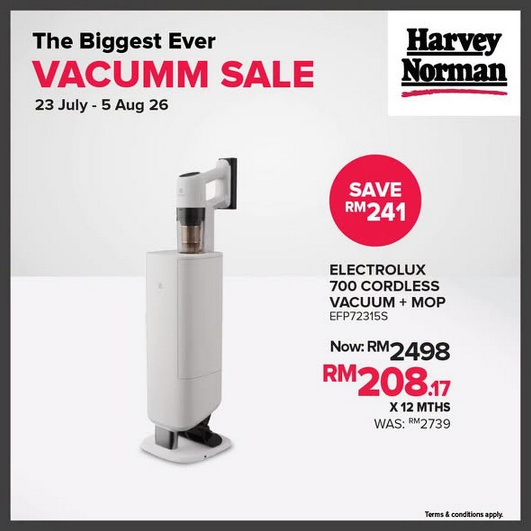 Harvey-Norman-Malaysia-Vacuum-Cleaner-Sale-2 23 July-5 August 2026: Harvey Norman Malaysia: Vacuum Cleaner Sale Promotion with Up to 60% Off and Free Cleaning Solution Worth RM199