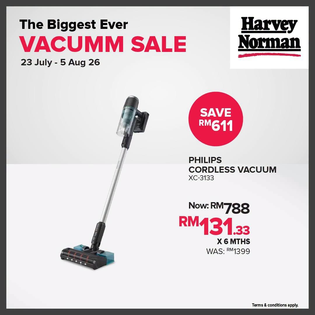 Harvey-Norman-Malaysia-Vacuum-Cleaner-Sale-4 23 July-5 August 2026: Harvey Norman Malaysia: Vacuum Cleaner Sale Promotion with Up to 60% Off and Free Cleaning Solution Worth RM199