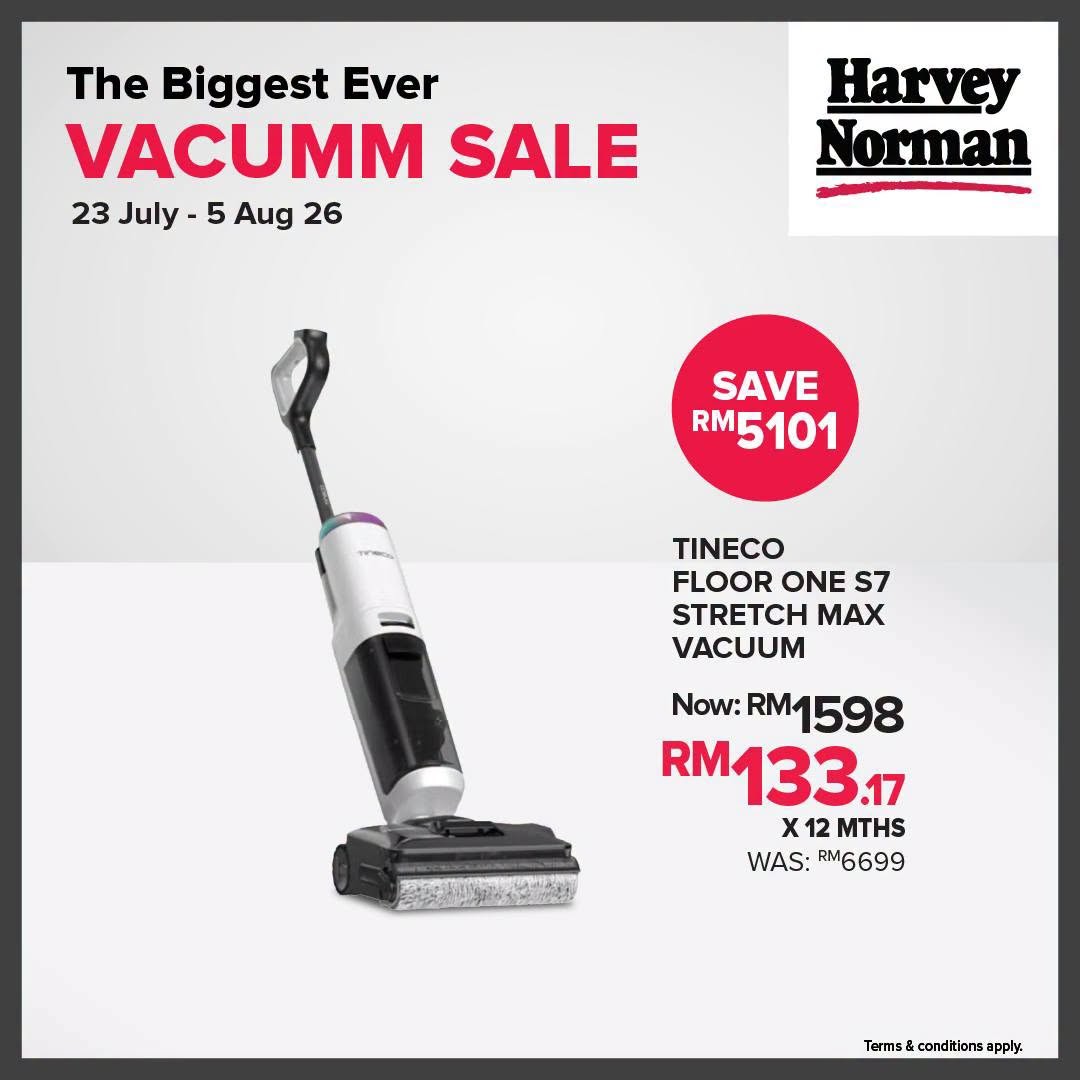 Harvey-Norman-Malaysia-Vacuum-Cleaner-Sale-6 23 July-5 August 2026: Harvey Norman Malaysia: Vacuum Cleaner Sale Promotion with Up to 60% Off and Free Cleaning Solution Worth RM199